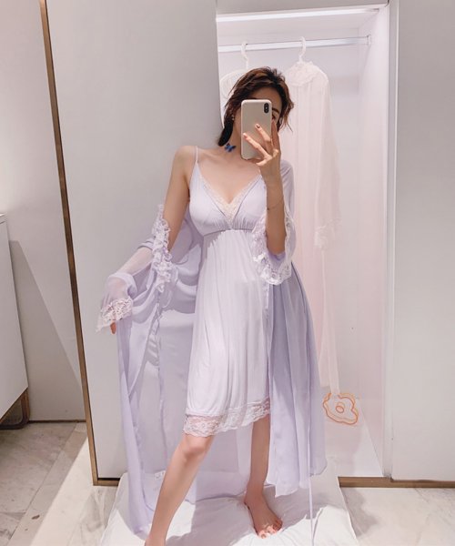 セール Aimoha アイモハ Aimoha Jasmine Grandiflorum ふんわりシフォンランジェリーワンピース Magaseek