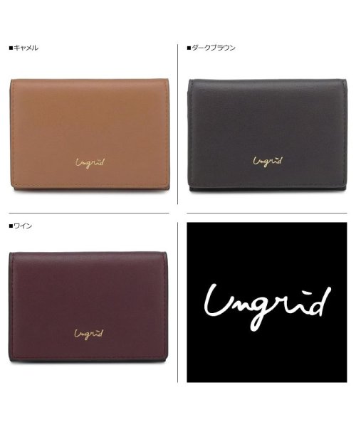 Ungrid(アングリッド)/アングリッド Ungrid カードケース 名刺入れ 定期入れ レディース SMOOTH CARD CASE ブラック ホワイト ベージュ カーキ ブラウン ワイ/img02