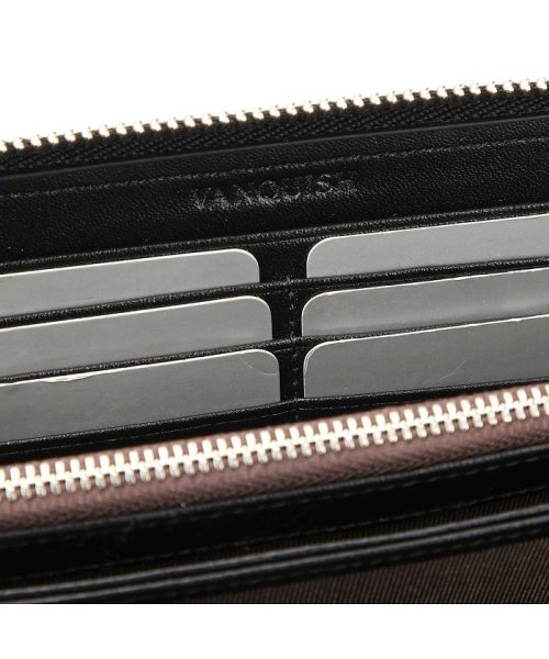 VANQUISH(ヴァンキッシュ)/ヴァンキッシュ VANQUISH 長財布 メンズ 本革 ラウンドファスナー LONG WALLET グレー ネイビー ダーク ブラウン ワイン グリーン 黒 4/img13