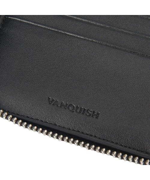 VANQUISH(ヴァンキッシュ)/ヴァンキッシュ VANQUISH 二つ折り財布 メンズ 本革 ラウンドファスナー WALLET ブラック 黒 43240/img05