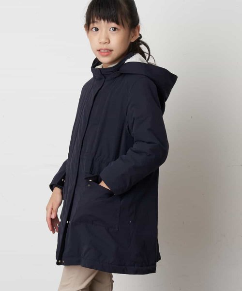 a.v.v(KID'S)(アー・ヴェ・ヴェキッズ)/[140－150]【洗濯機で洗える】裏ボアロングモッズコート/img16