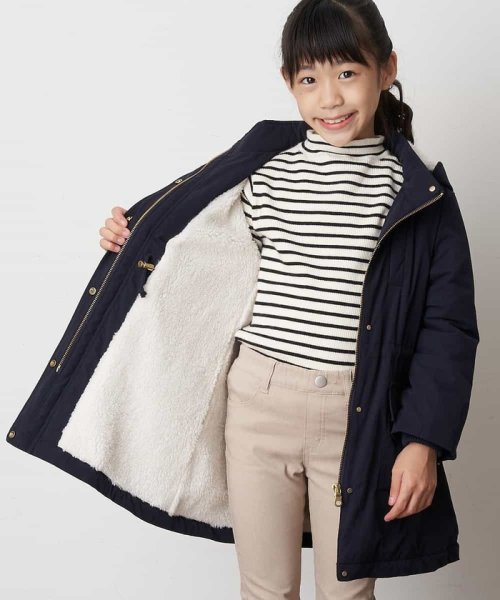 a.v.v(KID'S)(アー・ヴェ・ヴェキッズ)/[140－150]【洗濯機で洗える】裏ボアロングモッズコート/img17