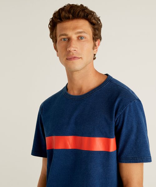 BENETTON (mens)(ベネトン（メンズ）)/ラインデザイン半袖Tシャツ・カットソー/img02