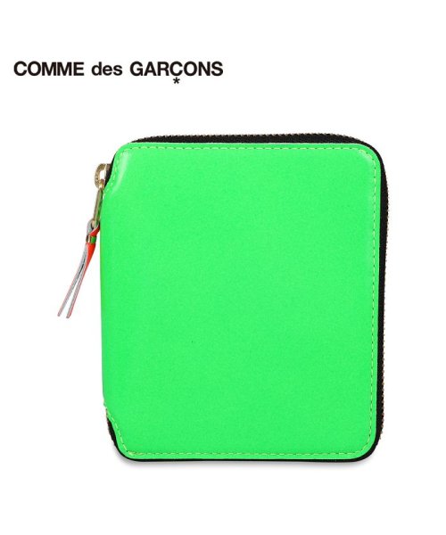 コムデギャルソン Commedesgarcons コムデギャルソン Comme Des Garcons 財布 二つ折り メンズ レディース ラウンドファスナー 本革 スーパー フロー Super Fluo グリ Magaseek