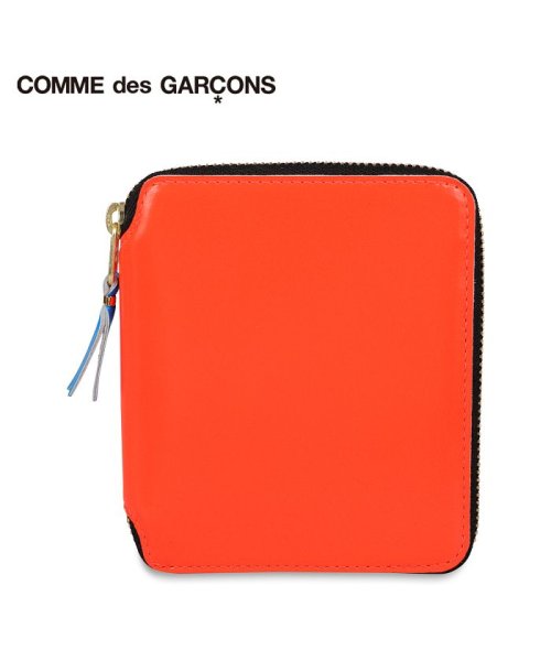 コムデギャルソン Comme Des Garcons 財布 二つ折り メンズ レディース ラウンドファスナー 本革 スーパー フロー Super Fluo オレ コムデギャルソン Commedesgarcons Magaseek