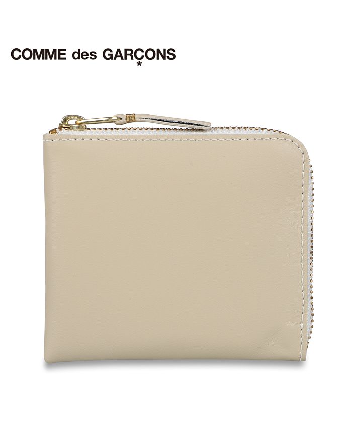 コムデギャルソン COMME des GARCONS 財布 小銭入れ コインケース メンズ レディース L字ファスナー ARECALF ホワイト 白  SA310