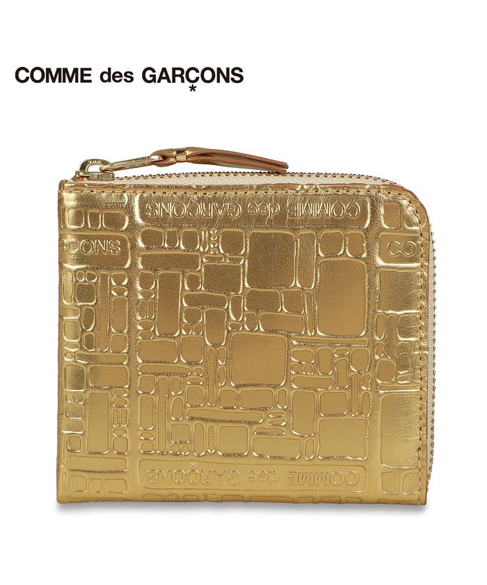 コムデギャルソン COMME des GARCONS 財布 小銭入れ コインケース メンズ レディース L字ファスナー EMBOSSED  LOGOTYPE ゴー