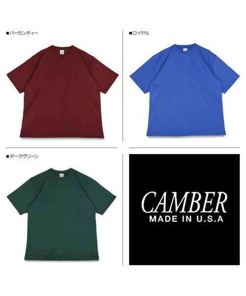 CAMBER(キャンバー)/CAMBER キャンバー Tシャツ 半袖 メンズ レディース 無地 301 T－SHIRT 8OZ MAX WT ホワイト ベージュ グレー ネイビー バーガン/img03