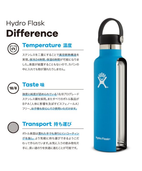 HydroFlask(ハイドロフラスク)/ハイドロフラスク Hydro Flask 20oz ハイドレーション ワイドマウス 591ml ステンレスボトル マグボトル 水筒 魔法瓶 保冷 保温 直飲み /img11