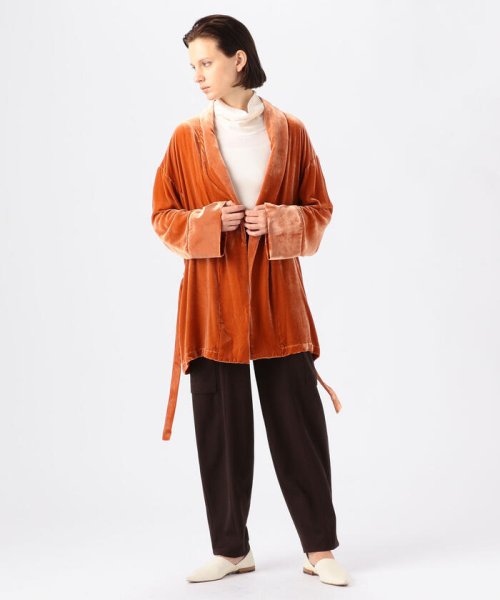 SILK/RAYON VELVET ベルベットガウン 