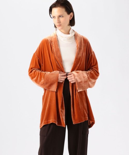 SILK/RAYON VELVET ベルベットガウン 