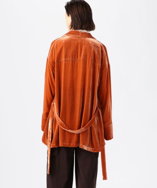 SILK/RAYON VELVET ベルベットガウン 