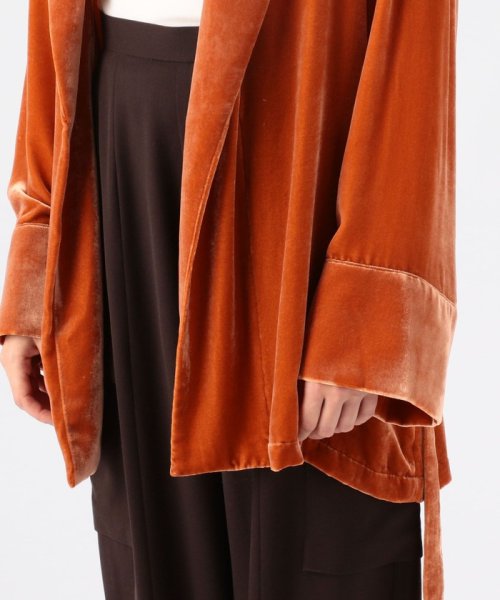 SILK/RAYON VELVET ベルベットガウン 