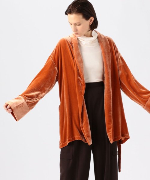 SILK/RAYON VELVET ベルベットガウン 