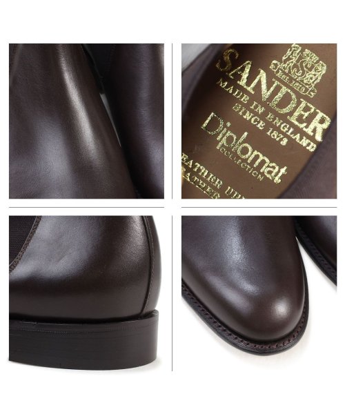 SANDERS(サンダース)/サンダース SANDERS ミリタリー サイドゴア ブーツ ビジネス BUCHAREST 1554TD メンズ チェルシーブーツ ダークブラウン/img03