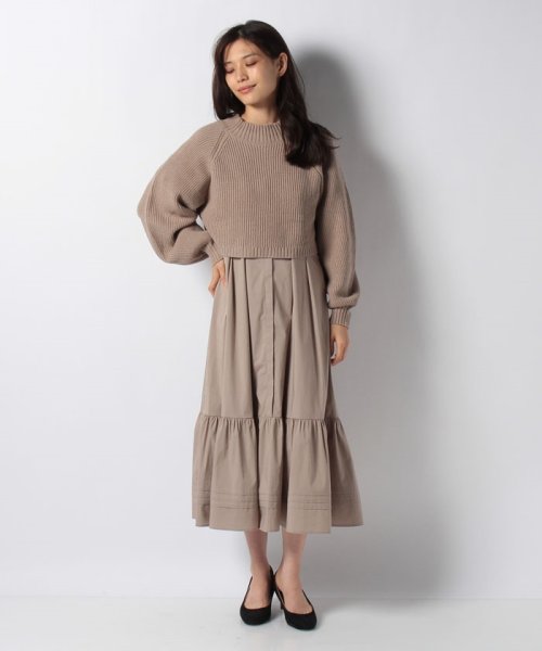 ショートニット シャツワンピースｓｅｔ ジャスグリッティー Jusglitty Magaseek