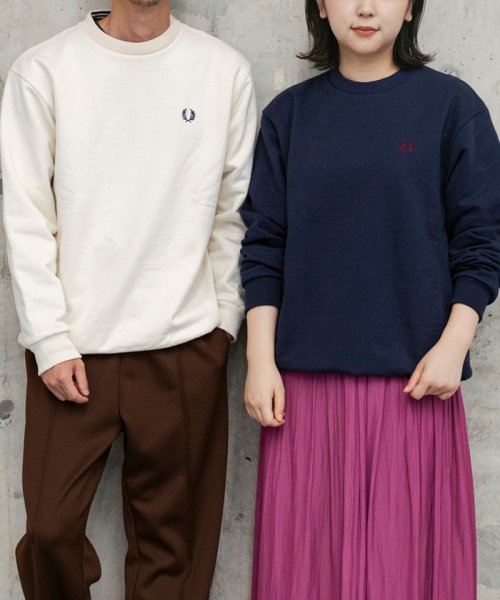 SHIPS MEN(シップス　メン)/【WEB限定/SHIPS別注】FRED PERRY: ワンポイント ロゴ サイドリブ クルーネック スウェット (トレーナー)/img11