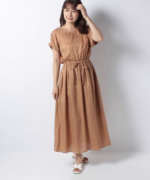 セール Techichi リネン混ドロストロングワンピース テチチ Te Chichi Magaseek