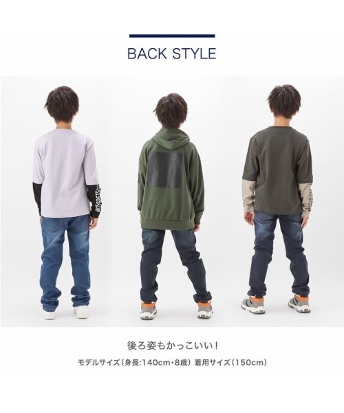 MAC HOUSE(kid's)(マックハウス（キッズ）)/NAVY ネイビー ウエストリブデニムロングパンツ M22244/img14