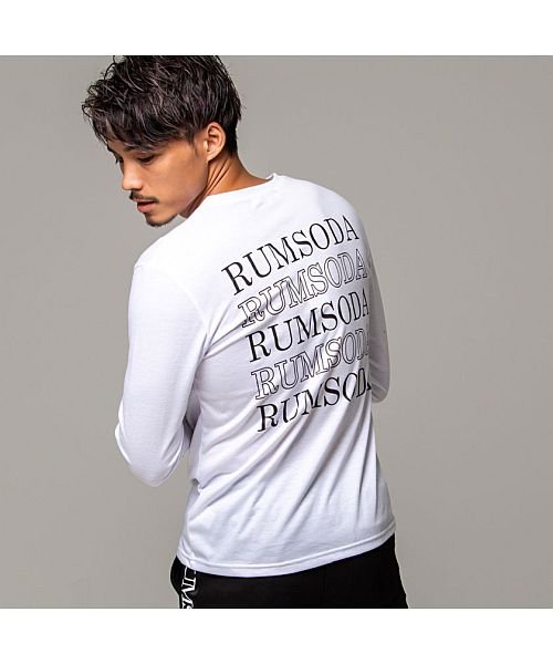SB Select(エスビーセレクト)/RUMSODA モノグラムシルバーベアプリントクルーネック長袖Tシャツ メンズ 長袖 ロンT カットソー ラインストーン/img01