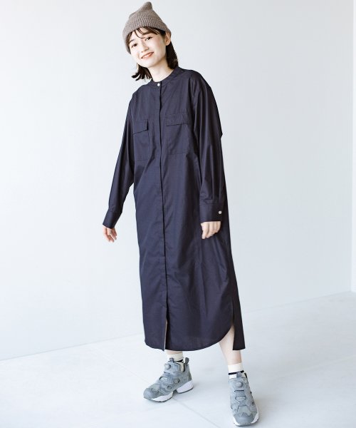 セール かっこいいも可愛いも欲張りに メンズライクの王道ミリタリーテイストを大人っぽく取り入れて コーデを格上げするシャツワンピースby Who Made Me ハコ Haco Magaseek