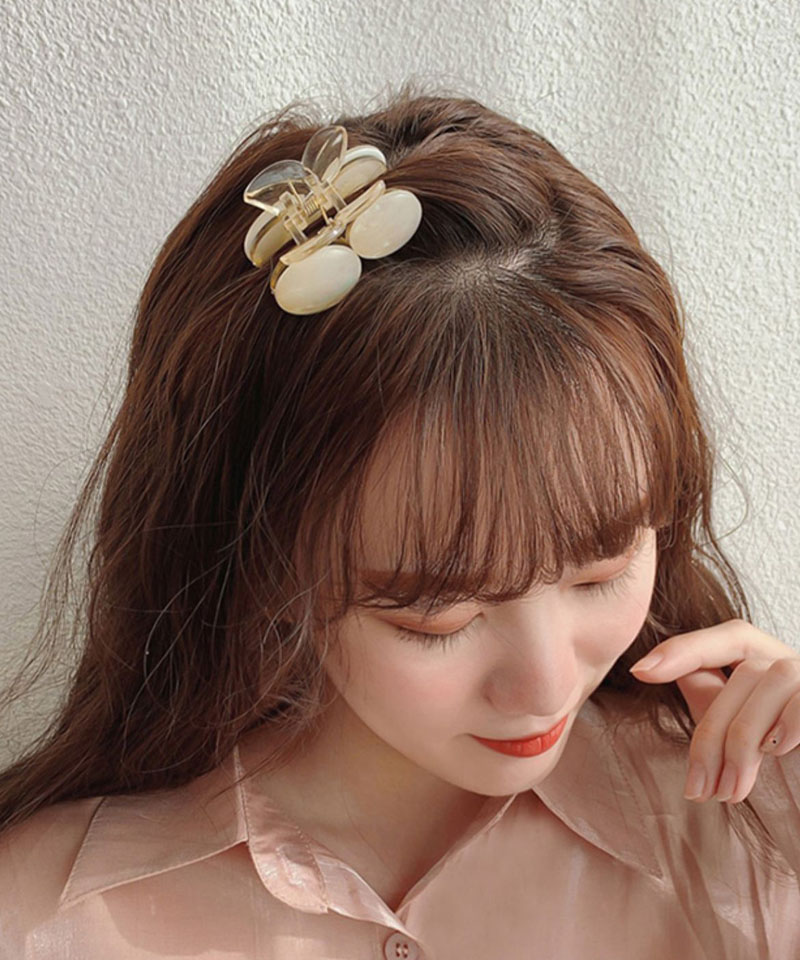 ヘアクリップ バンズ 花 レディース フラワー 秋 髪飾り 韓国 - 通販