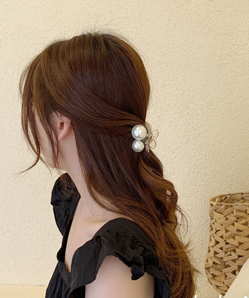 セール】パール バンスクリップ ヘアクリップ 大粒パール バレッタ