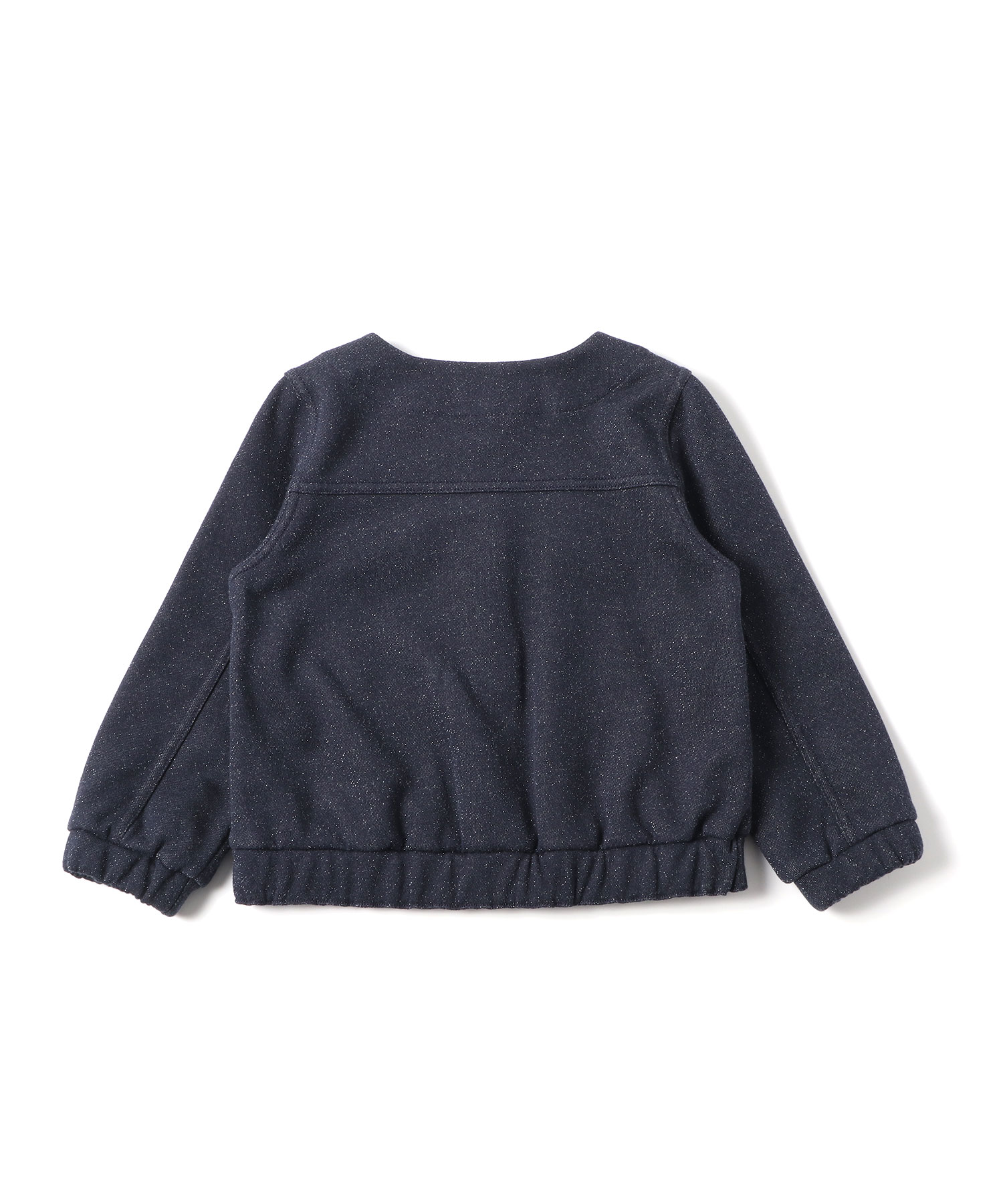 セール】KP(ケーピー)デニム風ラメ裏毛のジャケット(110-130cm