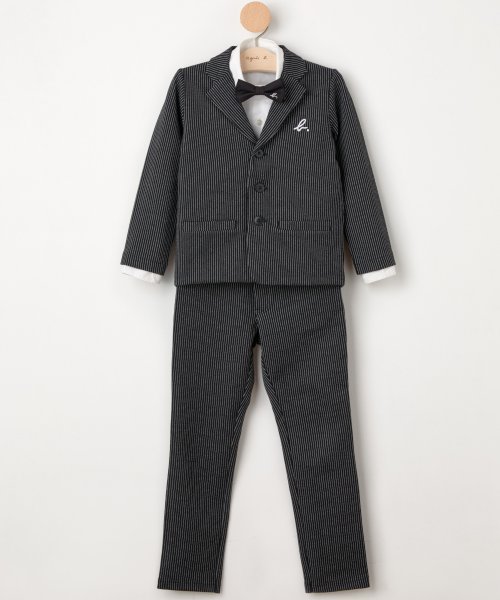 agnes b. BOYS OUTLET(アニエスベー　ボーイズ　アウトレット)/【Outlet】 JFN7 E VESTE キッズ ミラノジャージー ストライプジャケット/img02