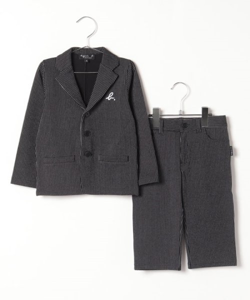 セール】 JFN7 E VESTE キッズ ミラノジャージー ストライプジャケット  