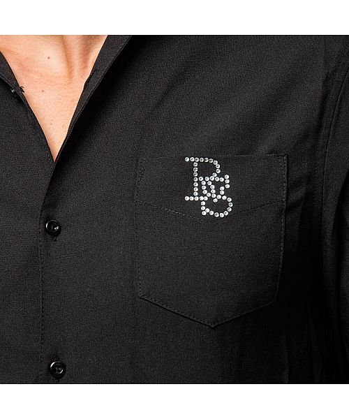 SB Select(エスビーセレクト)/RUMSODA ワイヤー入りイタリアンカラー長袖ラインストーンシャツ メンズ 長袖 トップス インナー カジュアルシャツ イタリアンカラー 立ち襟 ワイヤー入り/img06