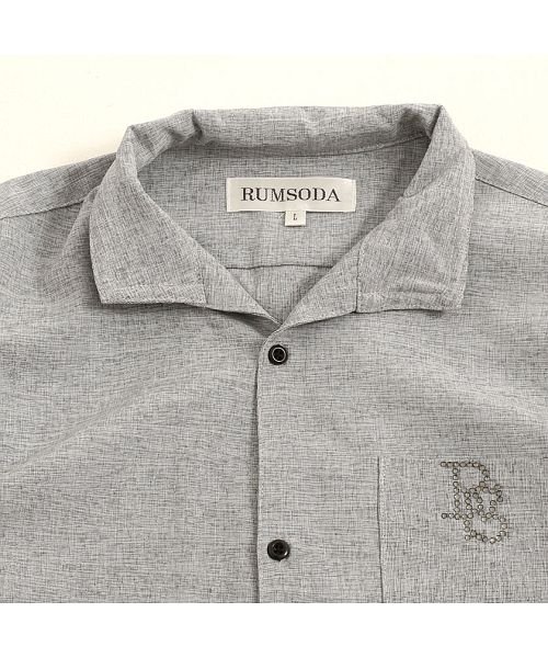 SB Select(エスビーセレクト)/RUMSODA ワイヤー入りイタリアンカラー長袖ラインストーンシャツ メンズ 長袖 トップス インナー カジュアルシャツ イタリアンカラー 立ち襟 ワイヤー入り/img07