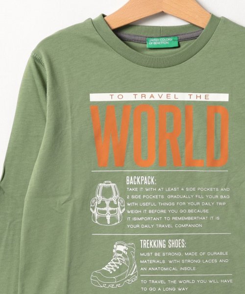 BENETTON (UNITED COLORS OF BENETTON BOYS)(ユナイテッド　カラーズ　オブ　ベネトン　ボーイズ)/キッズ裾タグプリント長袖Tシャツ・カットソーB/img05