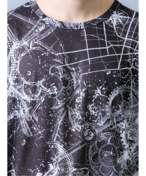 semanticdesign(セマンティックデザイン)/シェラック/SHELLAC デジタルアース柄 クルーネック半袖Tシャツ/img08
