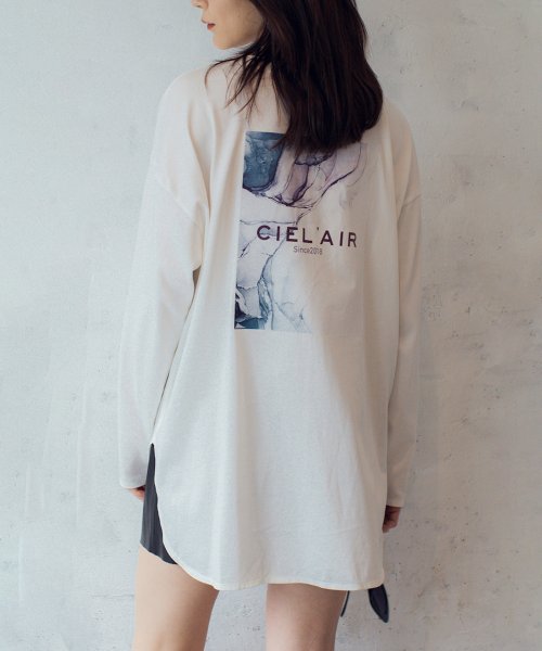 CIEL AIR(シエルエアー)/CIEL'AIR/バックプリントロングTシャツ/img01