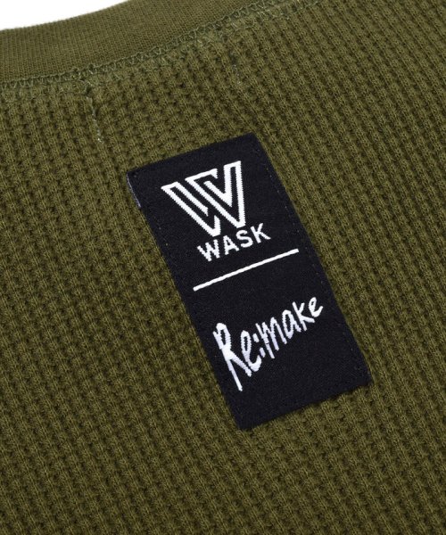 WASK(ワスク)/袖パッチ付き ワッフル ワイド Tシャツ (100~160cm)/img11