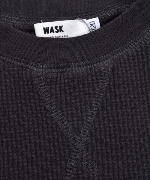 WASK(ワスク)/袖パッチ付き ワッフル ワイド Tシャツ (100~160cm)/img14