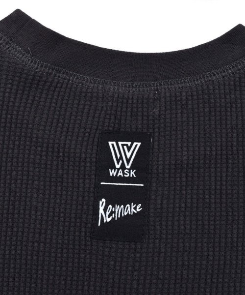 WASK(ワスク)/袖パッチ付き ワッフル ワイド Tシャツ (100~160cm)/img16