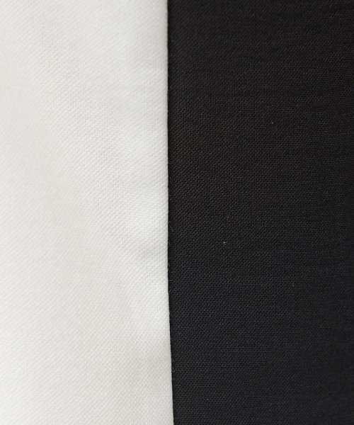 5351POURLESHOMMES(5351POURLESHOMMES)/ブロックサイドギャザー 半袖 Tシャツ/img01
