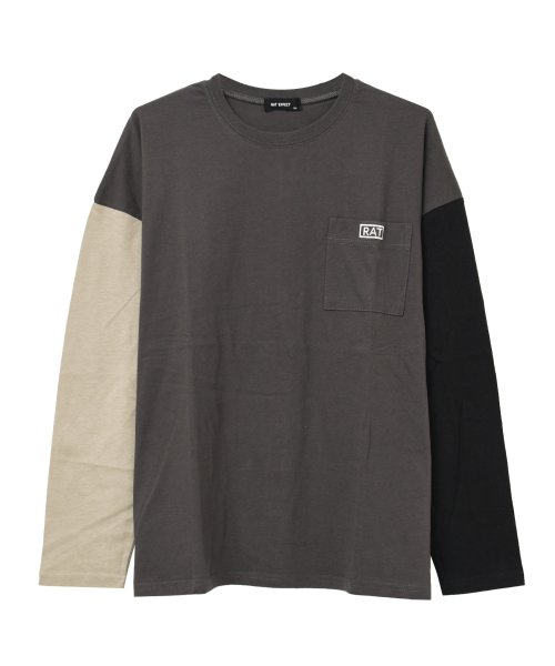 RAT EFFECT(ラット エフェクト)/ポケット刺繍ロングTシャツ/img12