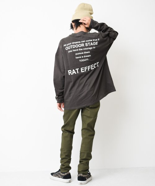 RAT EFFECT(ラット エフェクト)/バックナロープリントロングTシャツ/img06