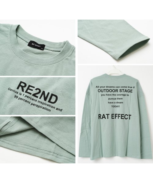 RAT EFFECT(ラット エフェクト)/バックナロープリントロングTシャツ/img13