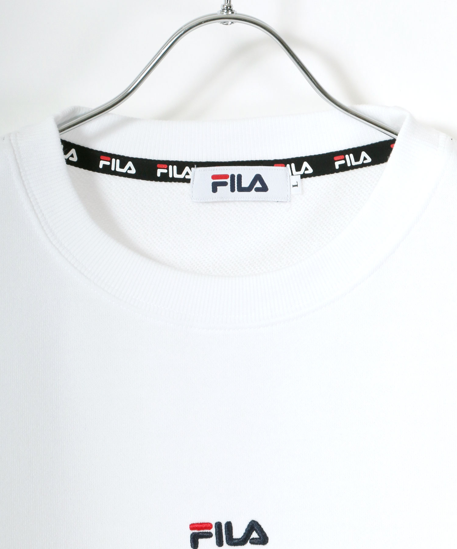 FILA フィラ トレーナー 赤 ワンポイント 袖ポイント プリント