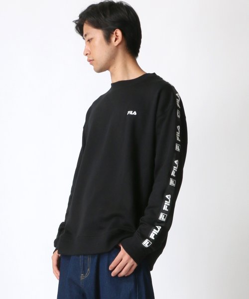 LAZAR(ラザル)/【Lazar】FILA/フィラ 【別注】 ビッグシルエット ロゴ刺繍 袖プリント カレッジ スウェット トレーナー レディース メンズ トップス カジュアル/img17