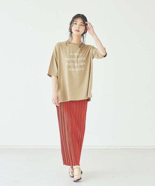 abahouse mavie(ａｂａｈｏｕｓｅ　ｍａｖｉｅ)/【販売店舗限定】ワイド5分袖ロゴTシャツ/img11