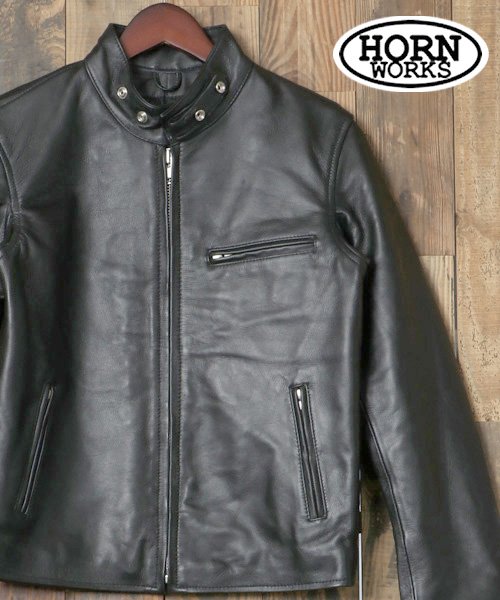 Horn Works/ホーンワークス】シングル レザー ライダース ジャケット  