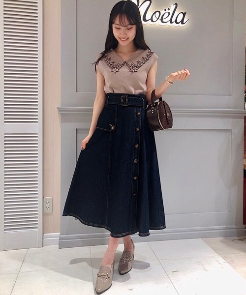 刺繍セーラーカラーニット ノエラ Noela Magaseek