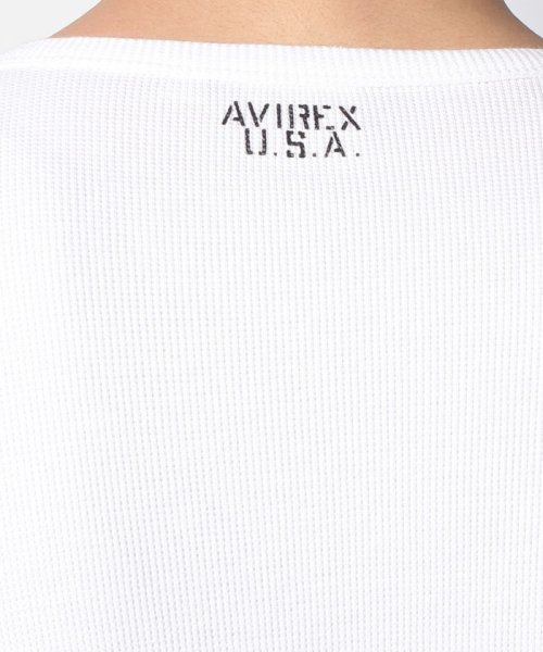 AVIREX(AVIREX)/【AVIREX】アヴィレックス　ミニワッフル生地C/N　長袖Tシャツ/img04