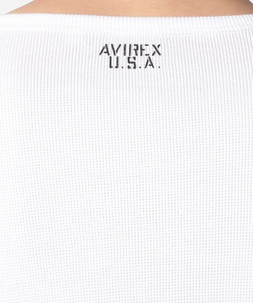 AVIREX(AVIREX)/【AVIREX】アヴィレックス　ミニワッフル生地V/N　長袖Tシャツ/img05