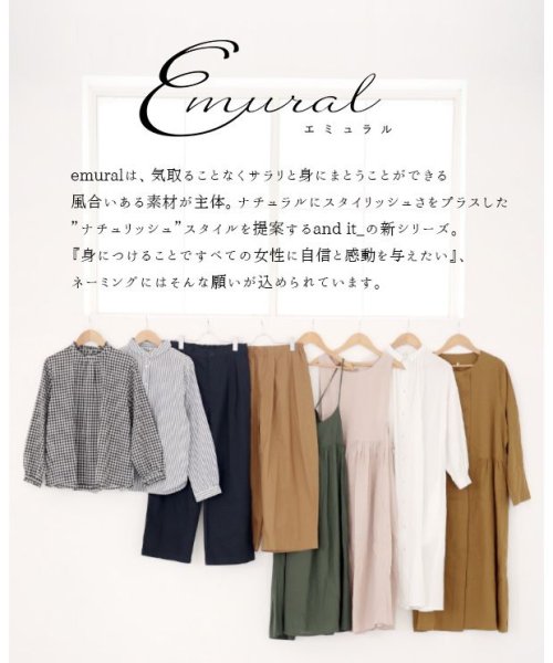 and it_(アンドイット)/エミュラル emural ネル素材Aラインマキシ丈ワンピース【M－L】レディース 秋冬 ワンピース ネイビー アイボリー ホワイト グレー ブラック ブラックウ/img04